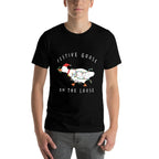 Funny Festive Goose on The Loose Christmas  Stretchy T-Shirt