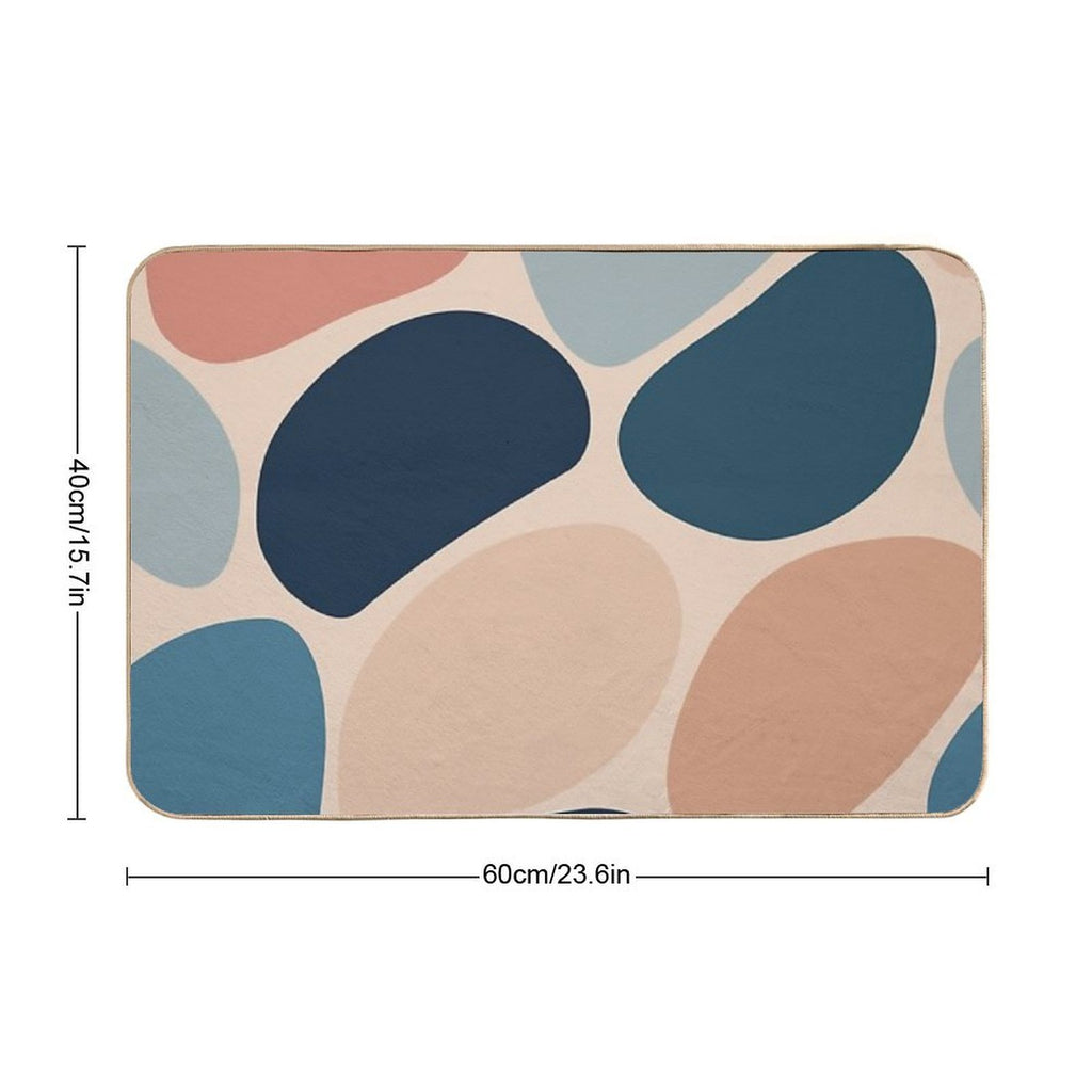 Spots Abstract Pattern  Dirt-Trapping Bath Mat