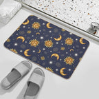 Vintage Celestial Pattern  Dirt-Trapping Bath Mat