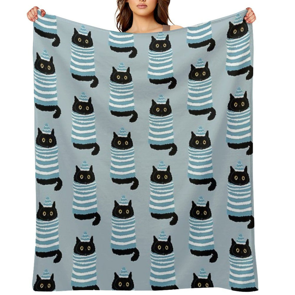 Snow Cat 1 Versatility Throw Blanket