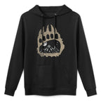 Hiker Mountains Animal Bear Hiking Outdoor Nature Forest Shape Retention Hoodie
