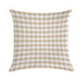 Almond Buff Tan Gingham Soft Gift Ready Throw Pillow