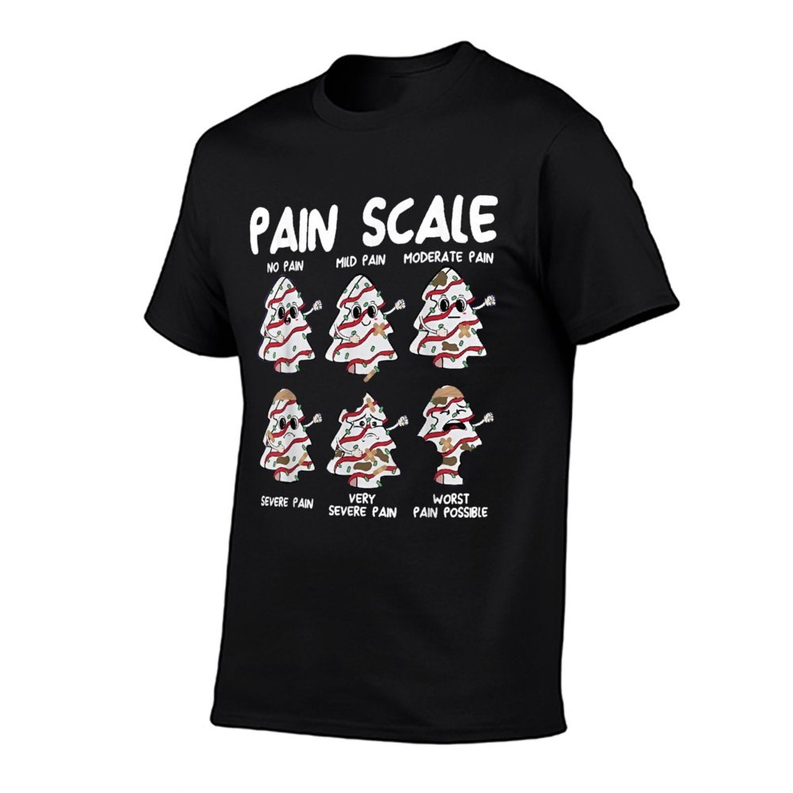 Pain Scale Xmas Tree Cakes Merry Christmas Xmas Holiday  Lightweight T-Shirt