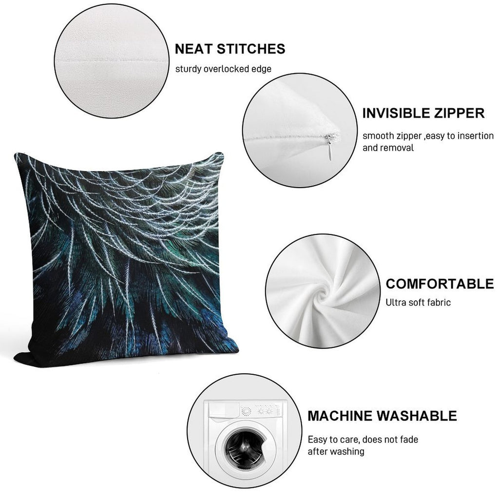 Tui Feathers Soft Durable Construction Throw Pillow
