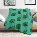 D20 Green Dragon Quick-dry Throw Blanket