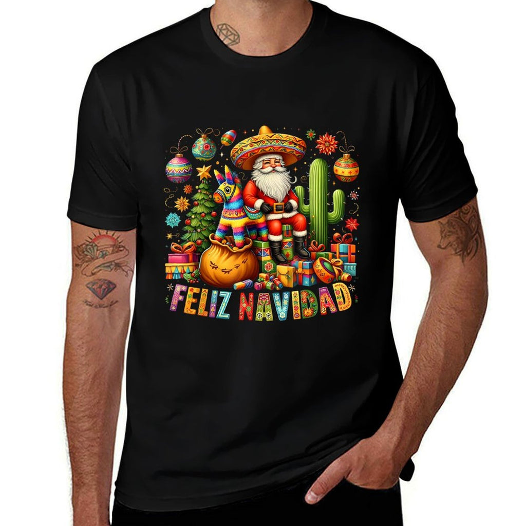 Feliz Navidad Mexican Funny Christmas Santa Festive Graphic  Classic T-Shirt
