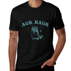 Aur Naur Funny Aur Naur Meme Raccoon Tirash Panda  Rolled Sleeves T-Shirt