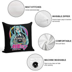 Hatsune Miku Vocaloid by T-TEES Clothing Soft Luxury Feel Throw Pillow