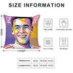 Jamal Musiala in WPAP Style Soft Shrink-Resistant Throw Pillow