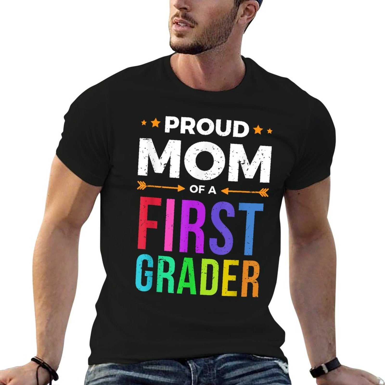 Mom Of A First Grader First Day Of School Gift  Eco-friendly Material T-Shirt