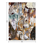 Wolves Oclock Time to Wolf Shrink-resistant Throw Blanket