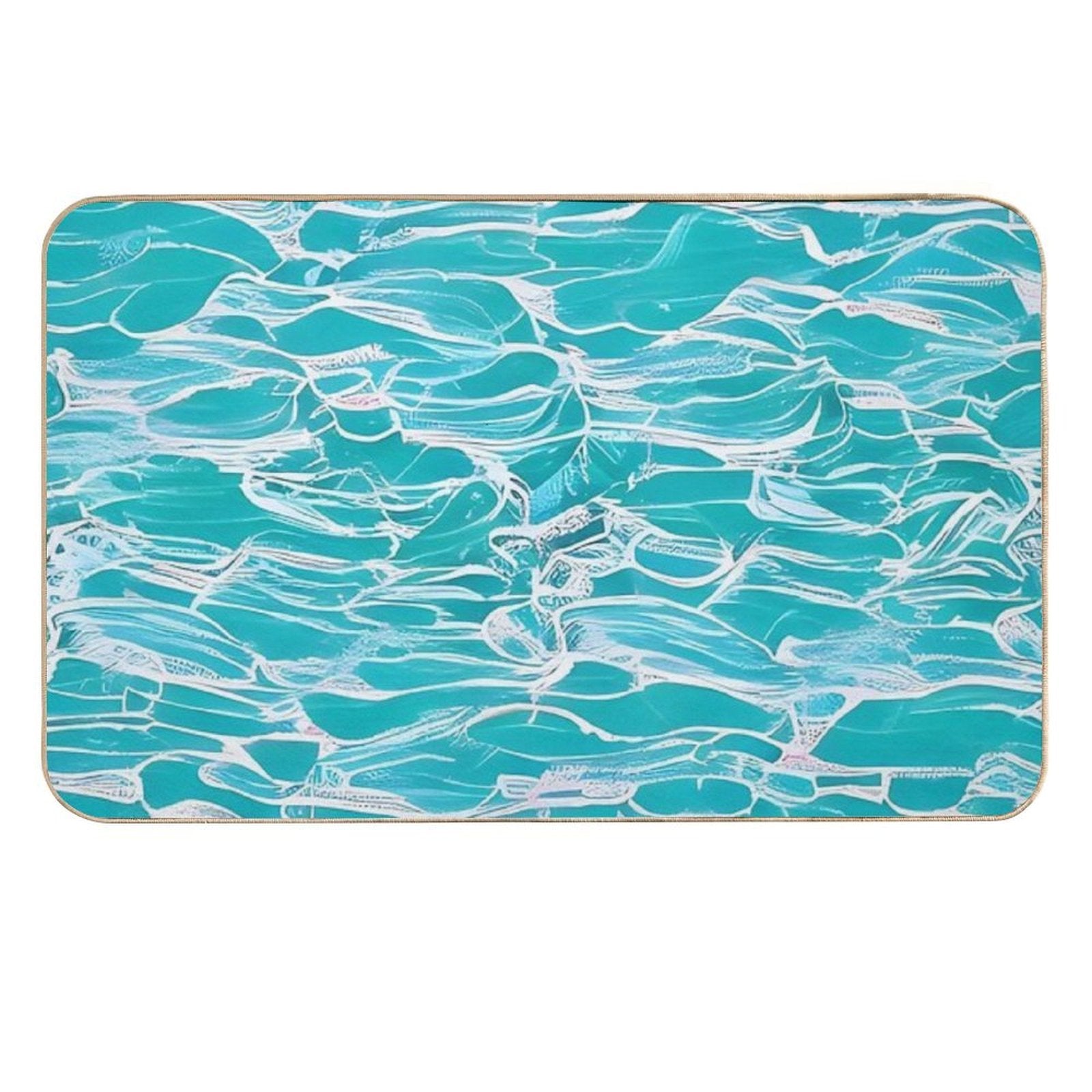 Abstract Water  Repositionable Bath Mat