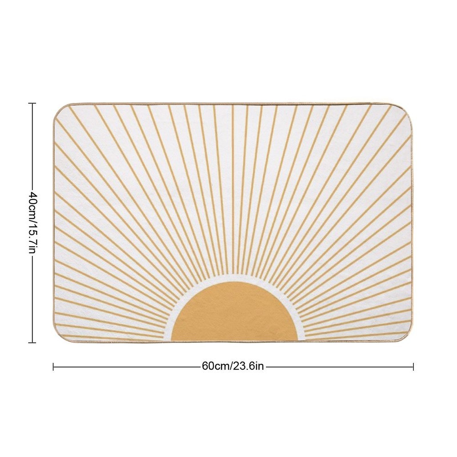 Sunrise Art, Modern Boho Sun  Anti-Trip Bath Mat