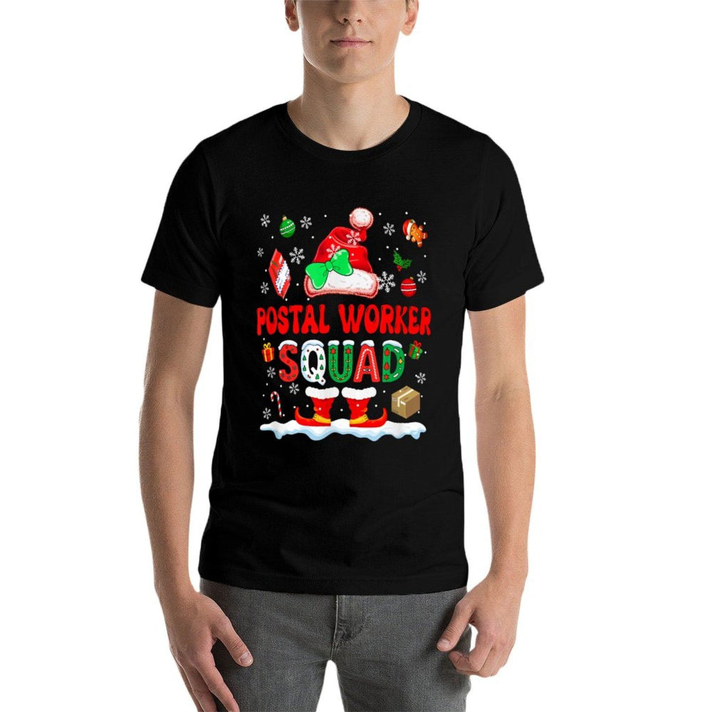 Postal Worker Squad Women Job Christmas Santa Bow Tie Comfortable T-Shirt
