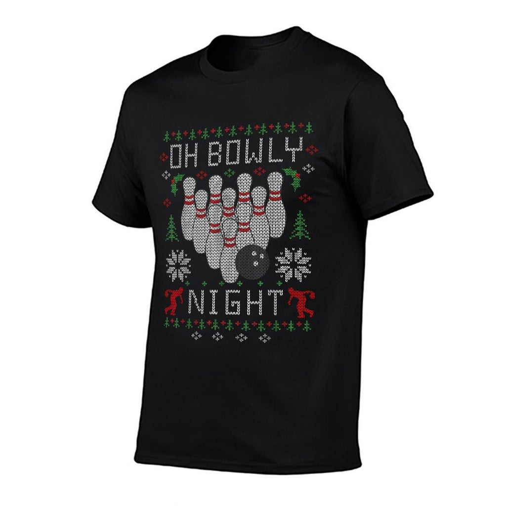 Oh Bowly Night Bowling Ugly Christmas Sweater Partys  Soft T-Shirt