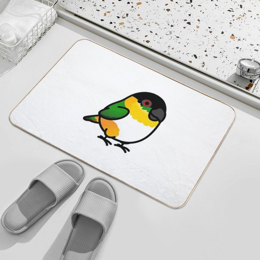 Chubby Black Headed Caique  Slip-Resistant Bath Mat