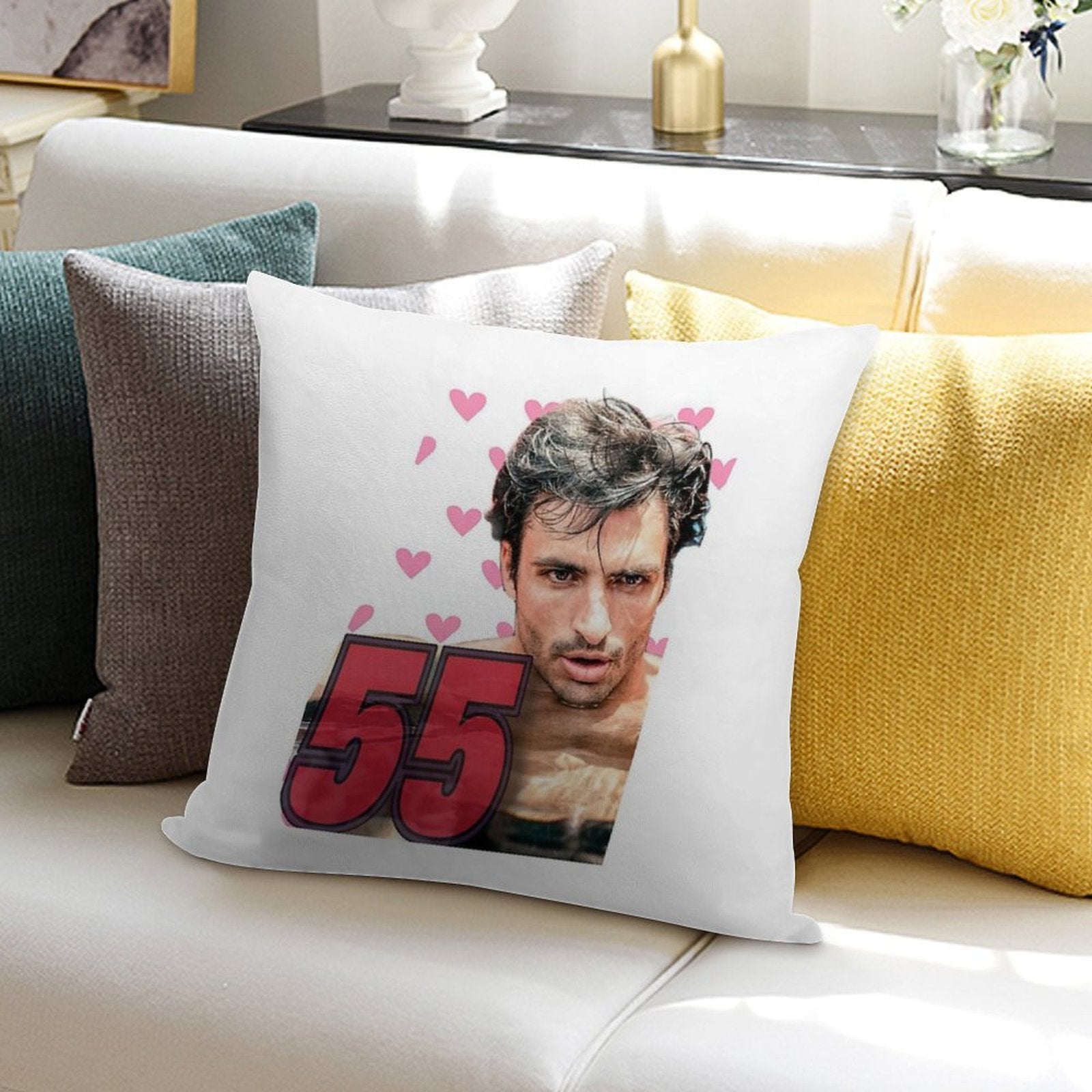 Carlos Sainz Soft Home Decor Throw Pillow