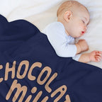 Chocolate Milk And Monster Trucks Velvety-soft Throw Blanket