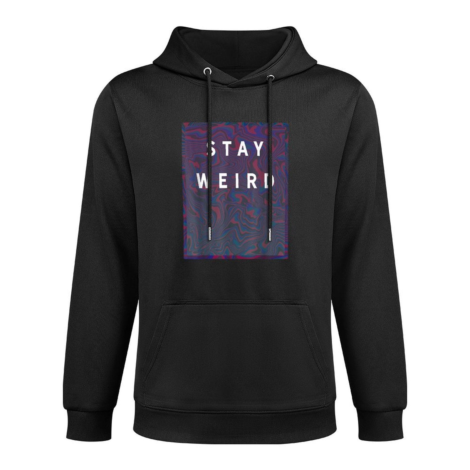 Awesome Eboy Trippy Abstract Design Psychedelic Stay Weird Adjustable Hood Hoodie