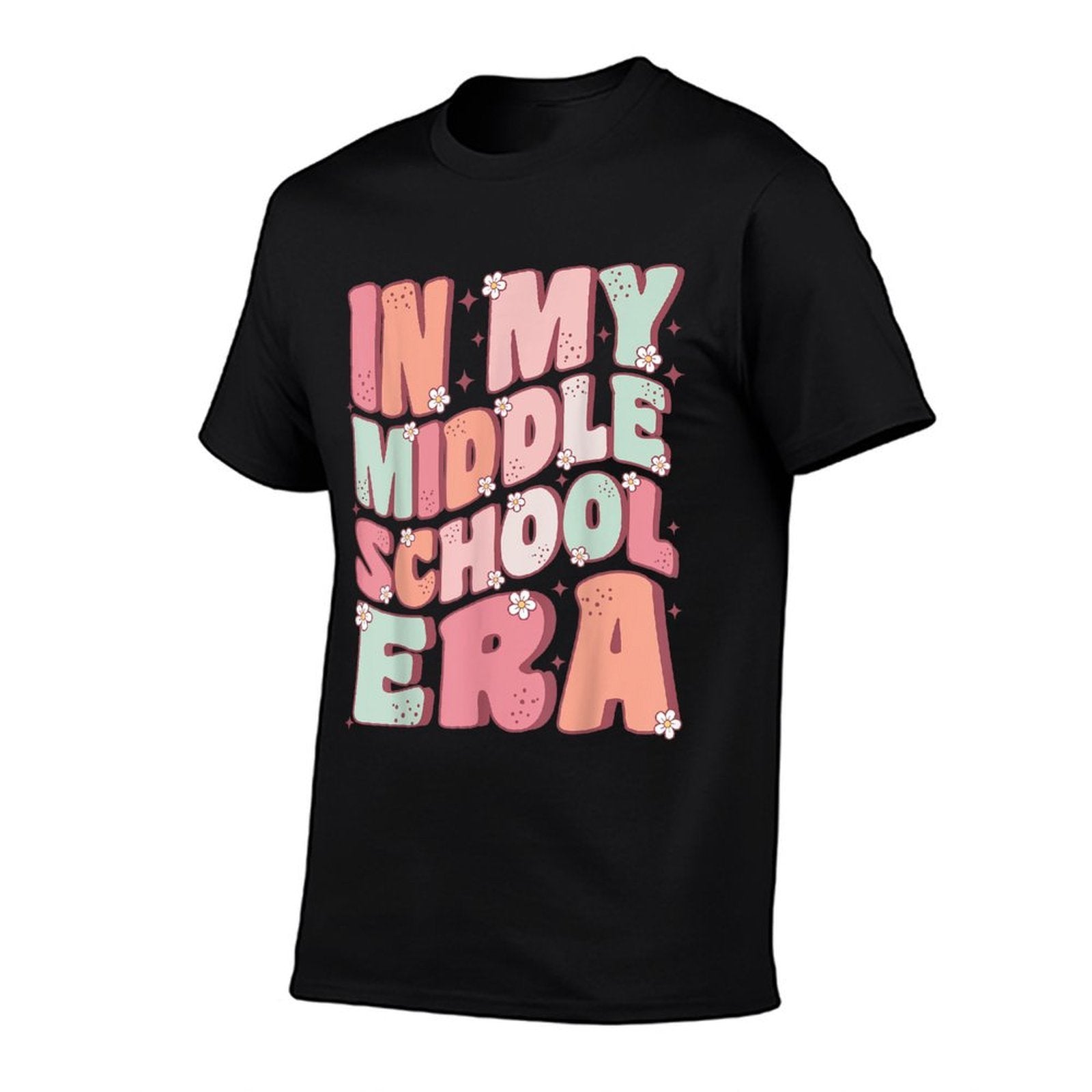 In My Middle School Era Cute Groovy First Day Back to School  High-quality Stitching T-Shirt