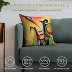 Homage to Kandinsky,  Sailing Soft Hidden Zipper Throw Pillow