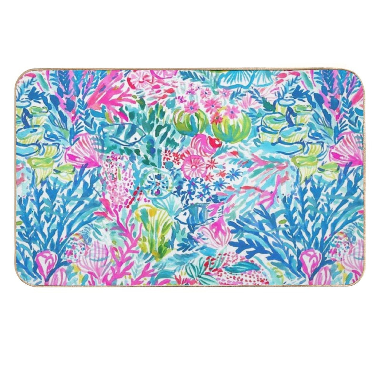 Summer Lily Ocean Holidays  Absorbent Bath Mat