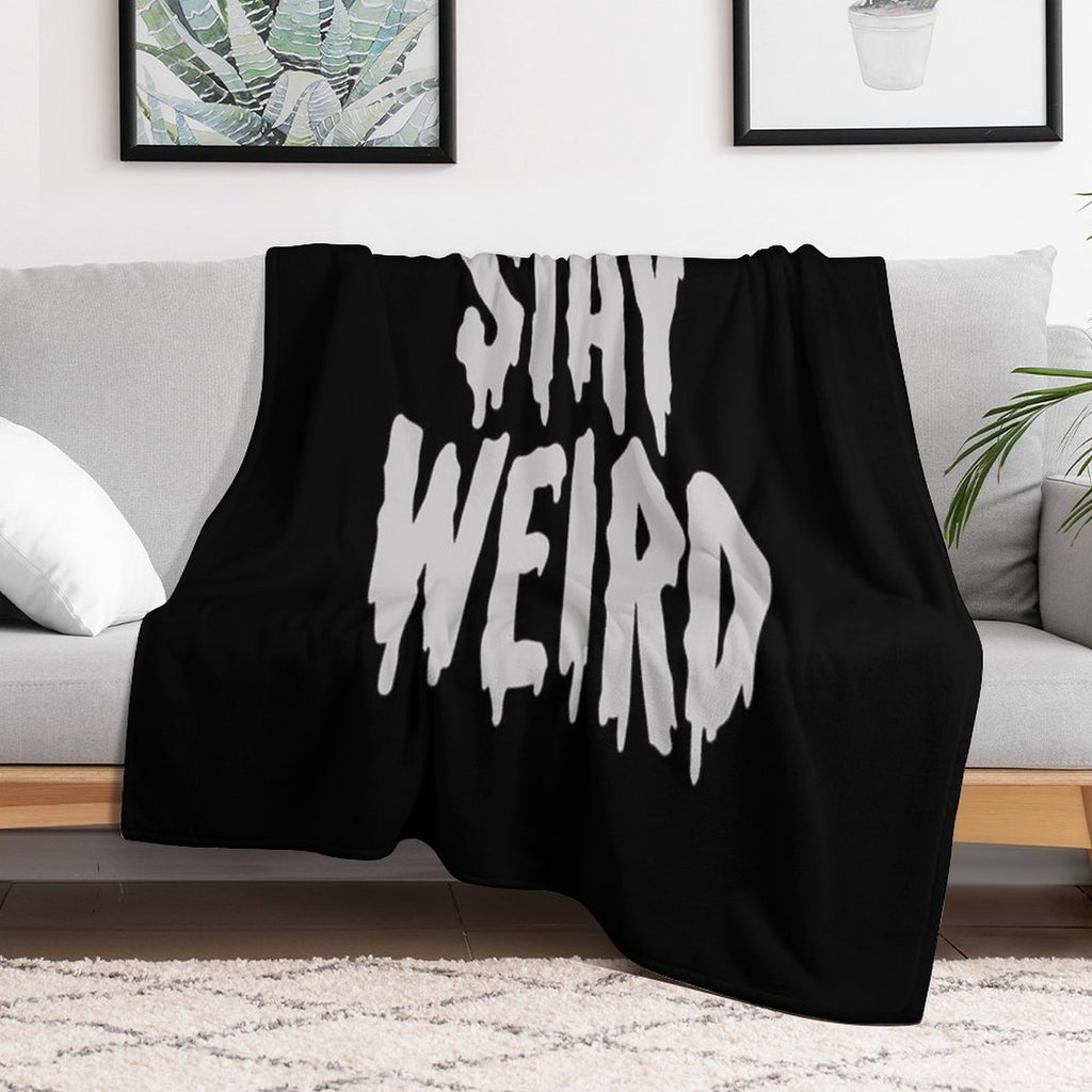 Stay Weird Compact Throw Blanket