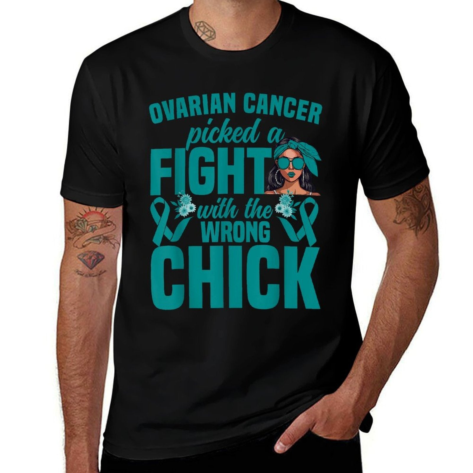Ovarian Cancer Awareness Women Girls Survivor Ovarian Cancer  Graphic-printed T-Shirt