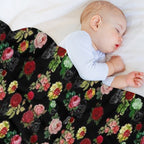 Victorian Death in Black Quick-dry Throw Blanket