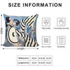 French Art Deco Woman Haute Couture Fashion Soft Washable Throw Pillow