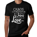 Womens Funny Chaos Coordinator Teacher Powered By Jesus Gift  Breathable T-Shirt
