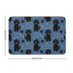 LOVE Black Goldendoodle Dog  Rapid-Drying Bath Mat