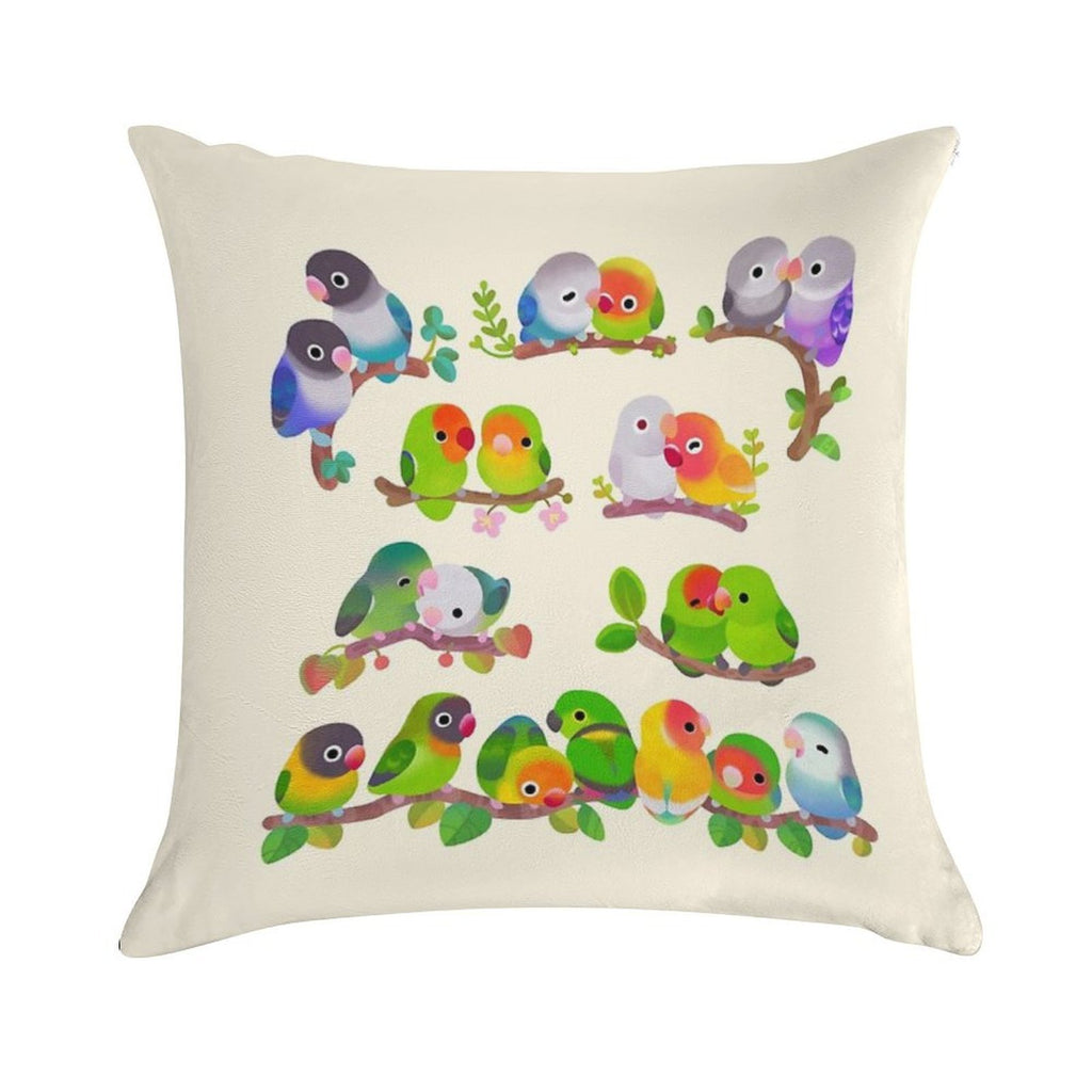 Lovebird - Pastel Soft Home Decor Throw Pillow