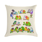 Lovebird - Pastel Soft Home Decor Throw Pillow