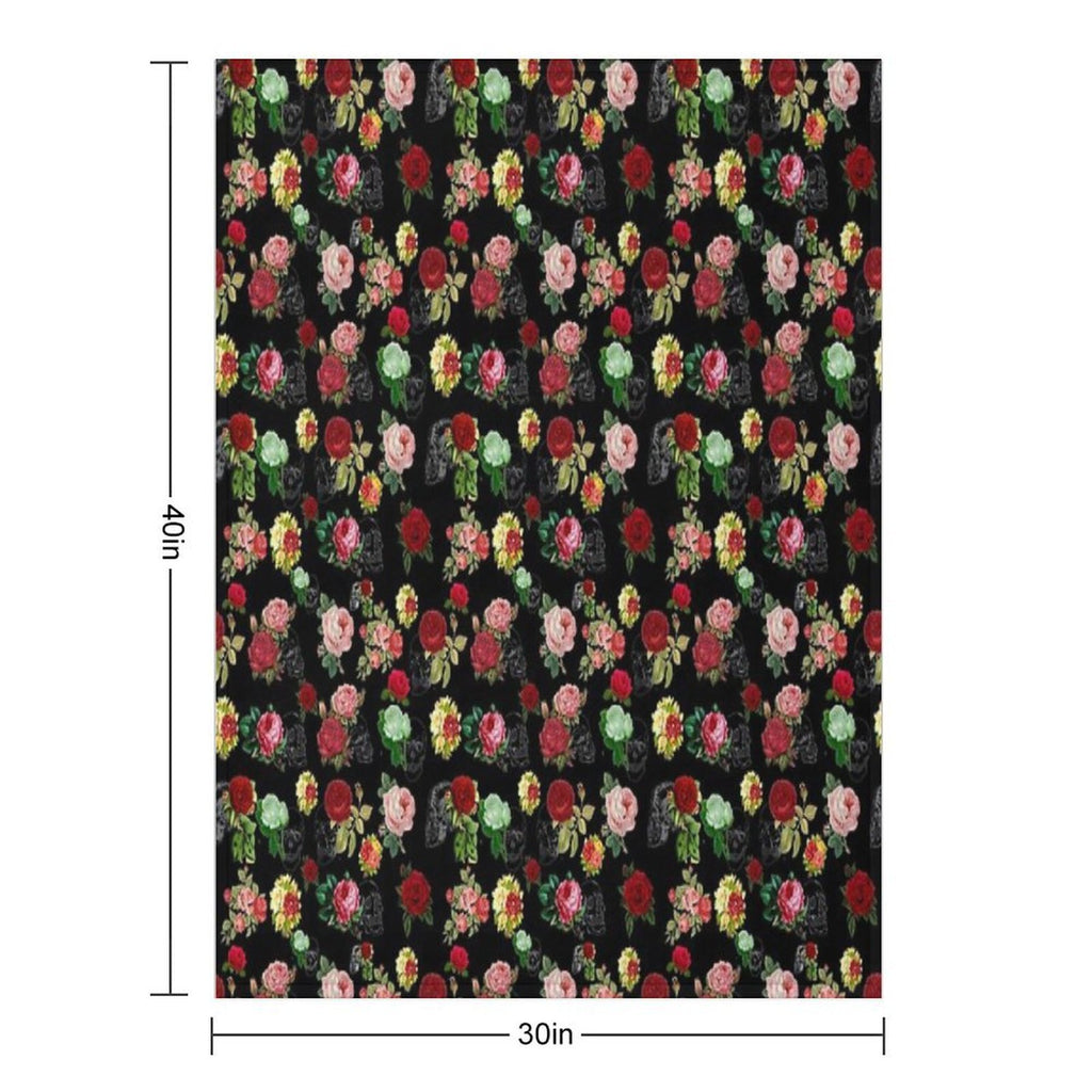 Victorian Death in Black Quick-dry Throw Blanket