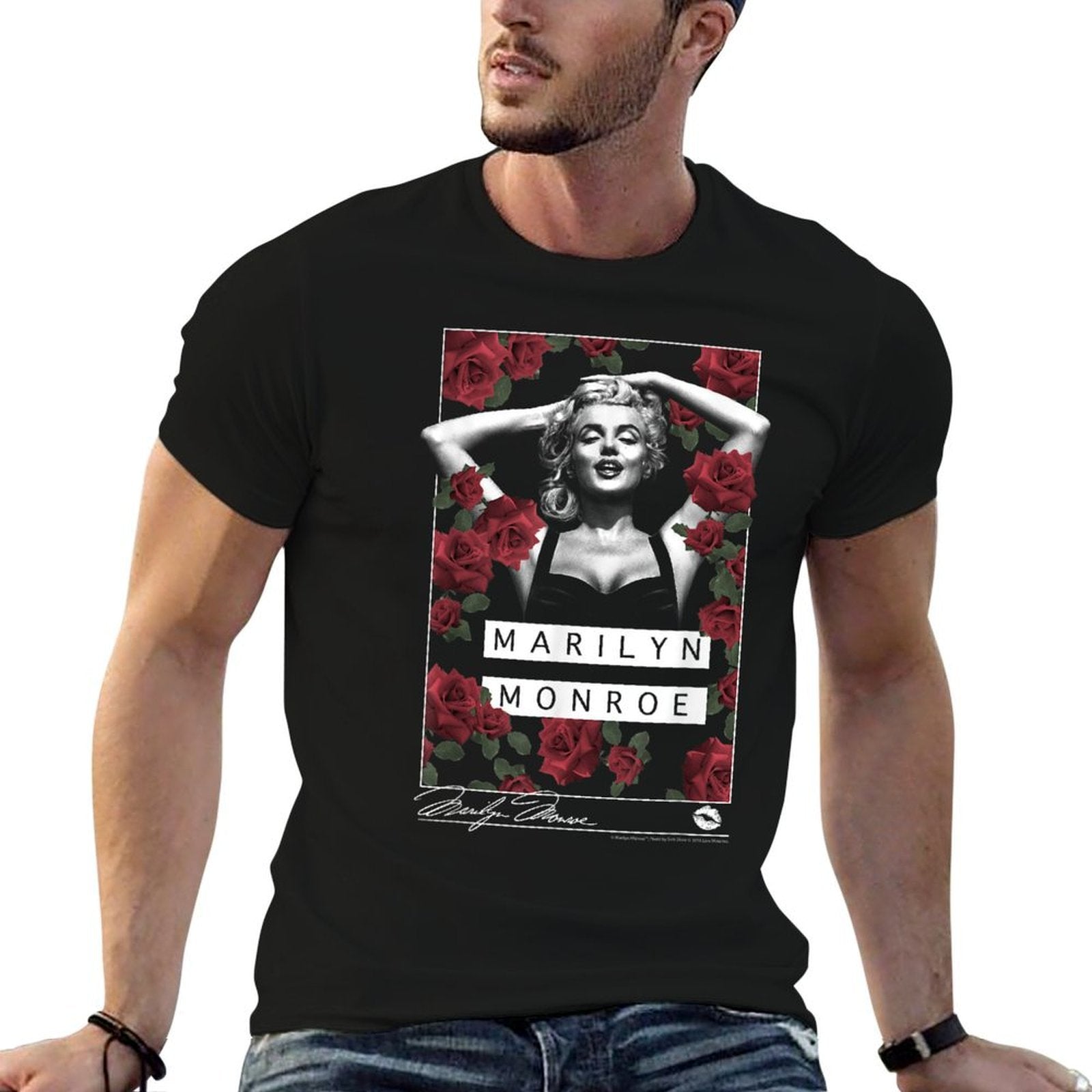Marilyn Monroe Rose Garden Silhouette  Quick-drying T-Shirt
