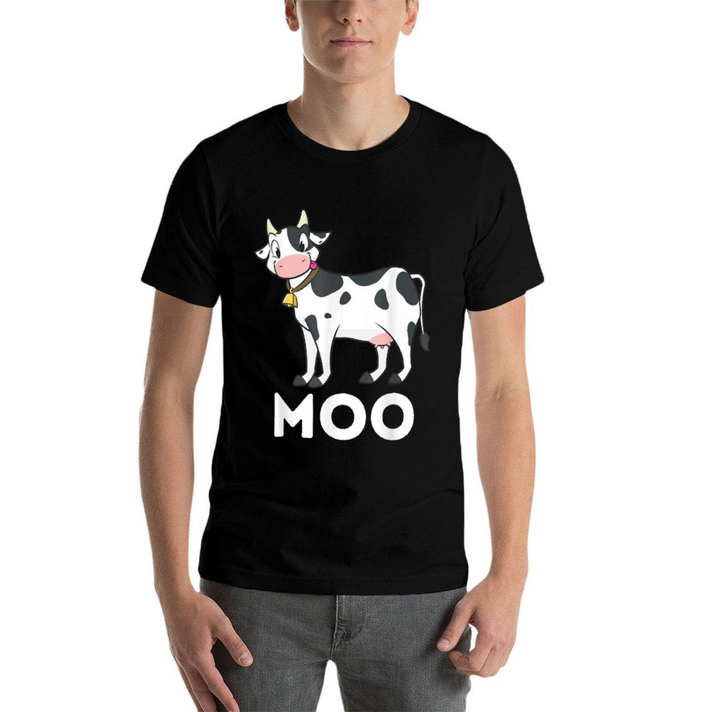 Moo - Funny Cow Lover Famer Cattle Ranch Dairy Farming  High-quality Stitching T-Shirt