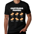 Capybara Moods Funny Capybaras  Odor-resistant T-Shirt