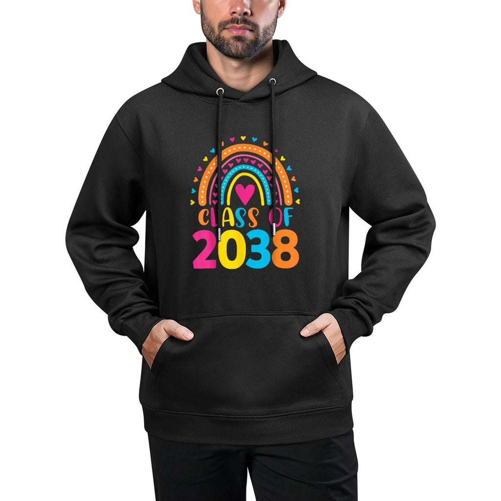 Pre-k Class of 2038 First Day School Colorful Rainbow Girls Kangaroo Pocket Hoodie