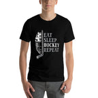 Eat Sleep Ice Hockey Repeat Funny Sport Player Men Boys Kids  Graphic-printed T-Shirt