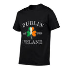 Shamrock St. Patricks Day Dublin Ireland Est 988 Irish  Summer-ready Fabric T-Shirt