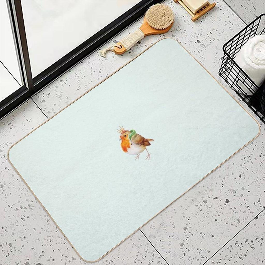 Royal Robin by Maria Tiqwah  Absorbent Bath Mat