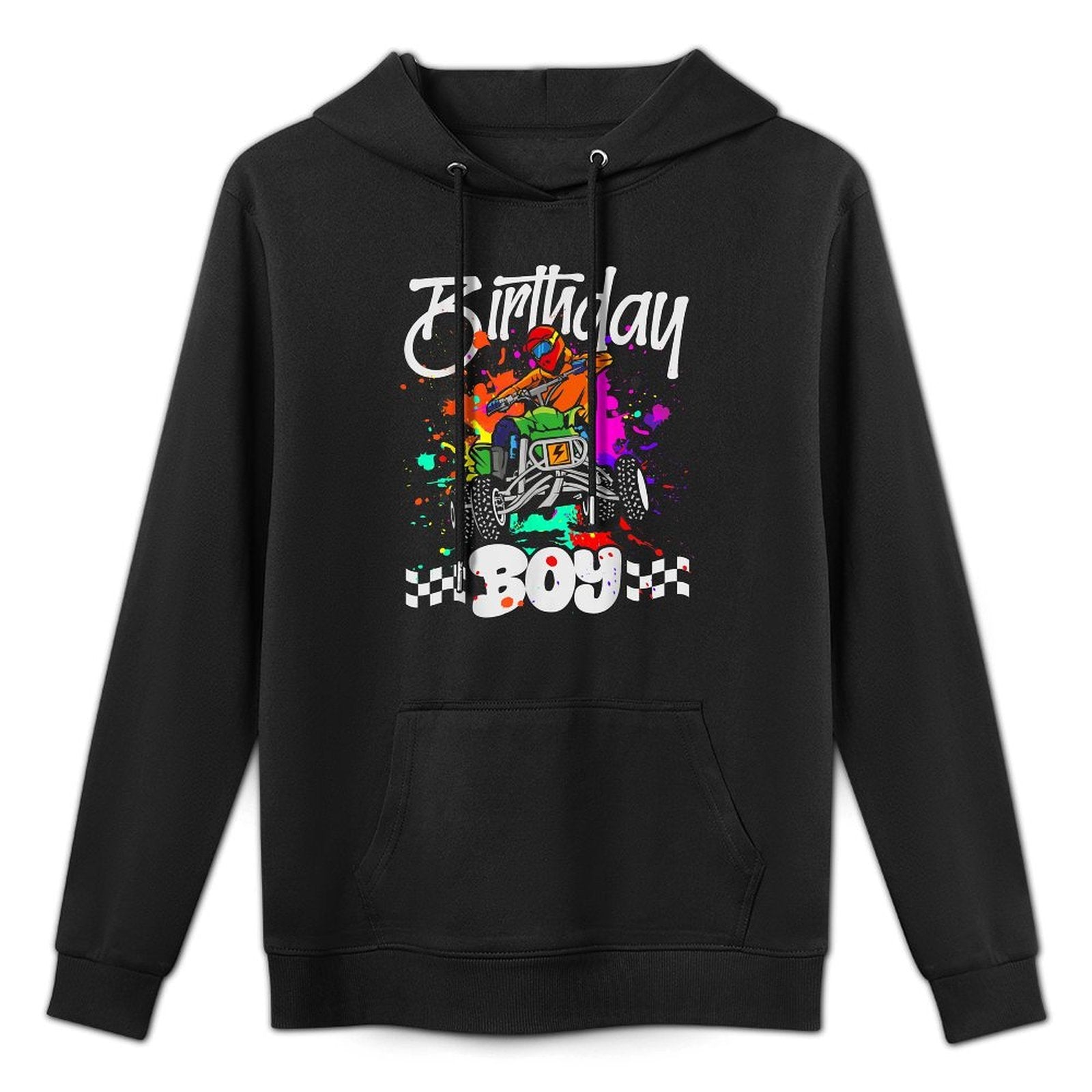 ATV Birthday Kids Boy 4 Wheeler Quad ATV Birthday Party Easy Care Hoodie