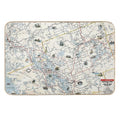 Muskoka Lakes Tourist Map 1949  Slip-Resistant Bath Mat