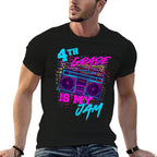 4th Grade Is My Jam Fourth Grade 80s 80s 1980s Retro Funny  Relaxed-fit T-Shirt