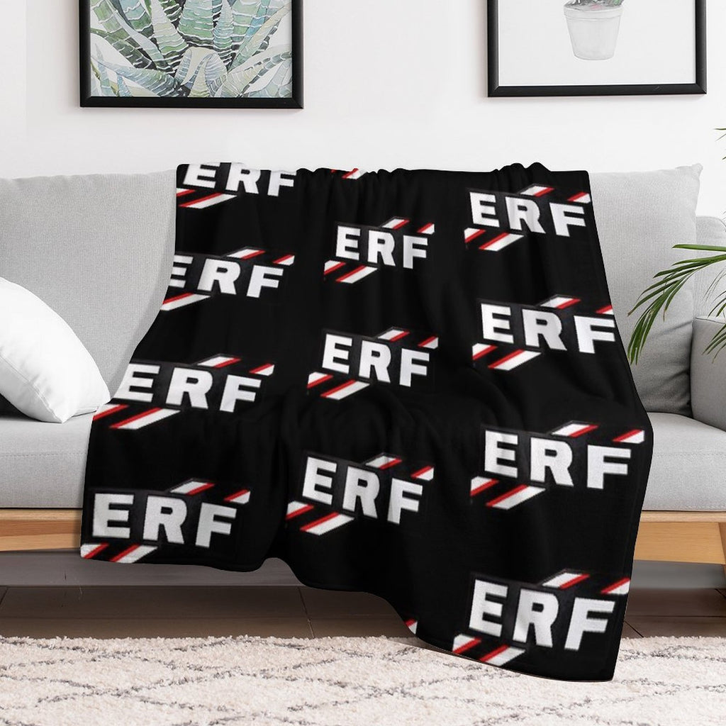 ERF Vintage Lorry Logo Easy Care Throw Blanket