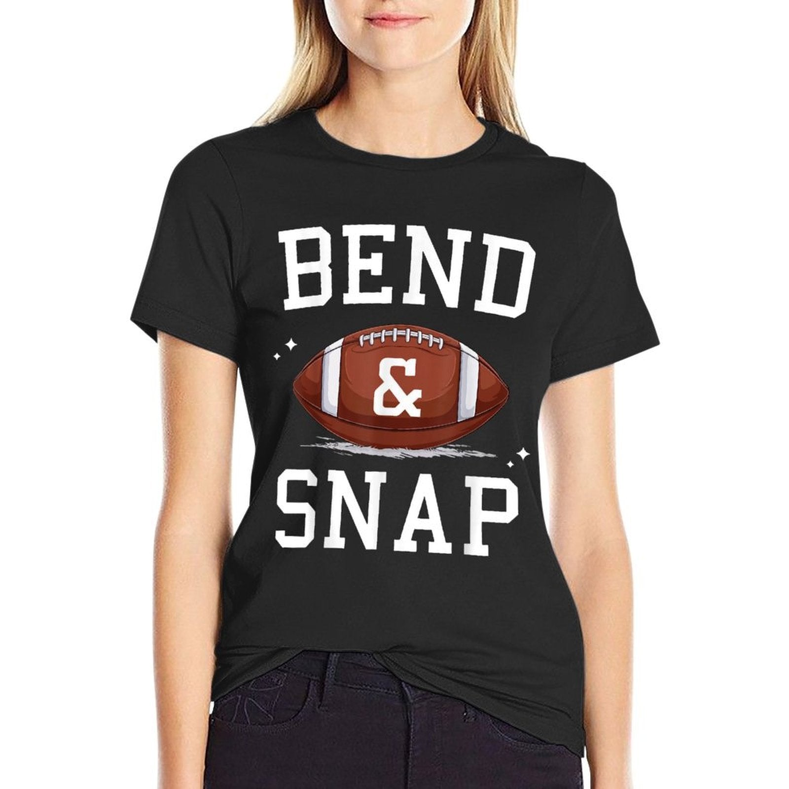 Funny Game Day Football Bend And Snap Cute Touchdown Season  Fade-proof Color T-Shirt