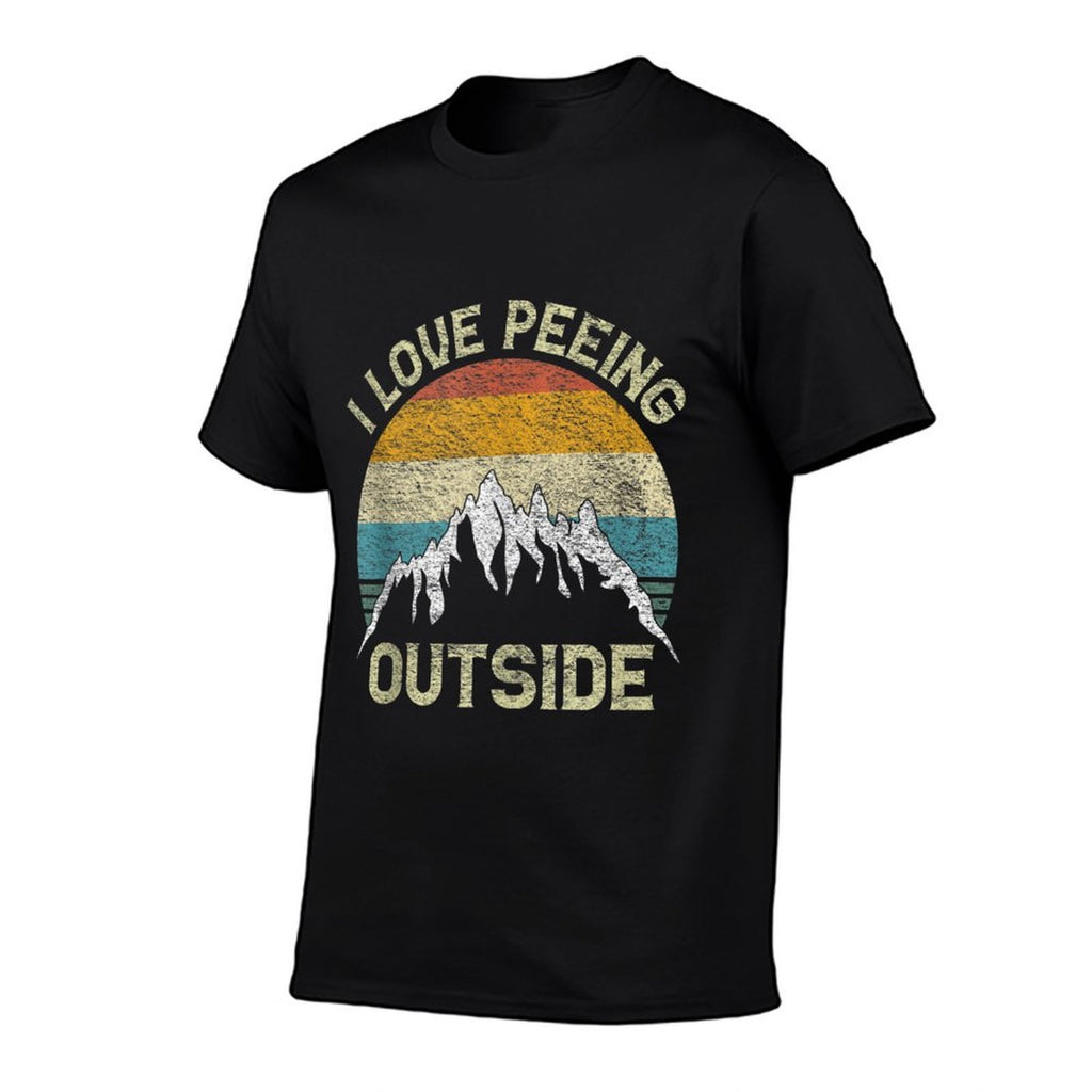 I Love Peeing Outside Funny Outdoor Camping Lover Hiking  Slim-fit Cut T-Shirt