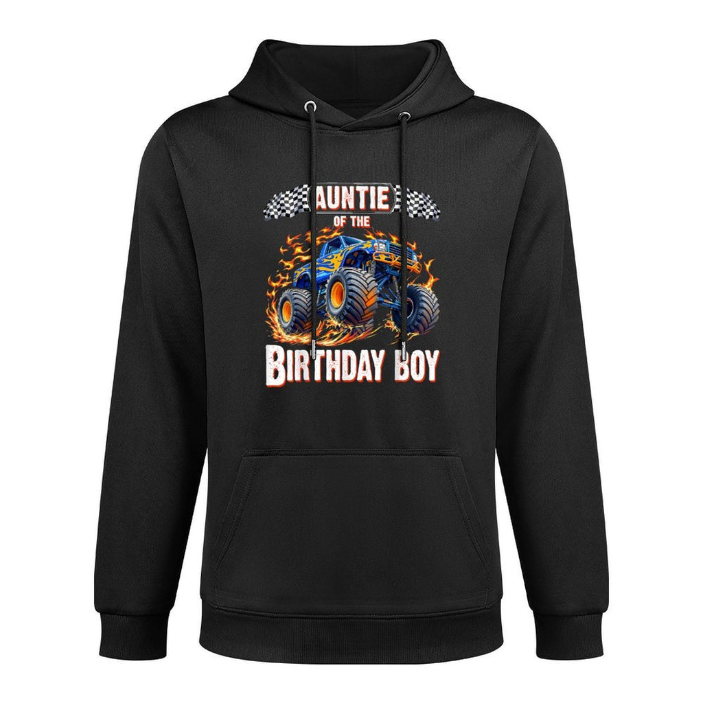 Auntie of The Birthday Boy Monster Truck Birthday Easy Care Hoodie