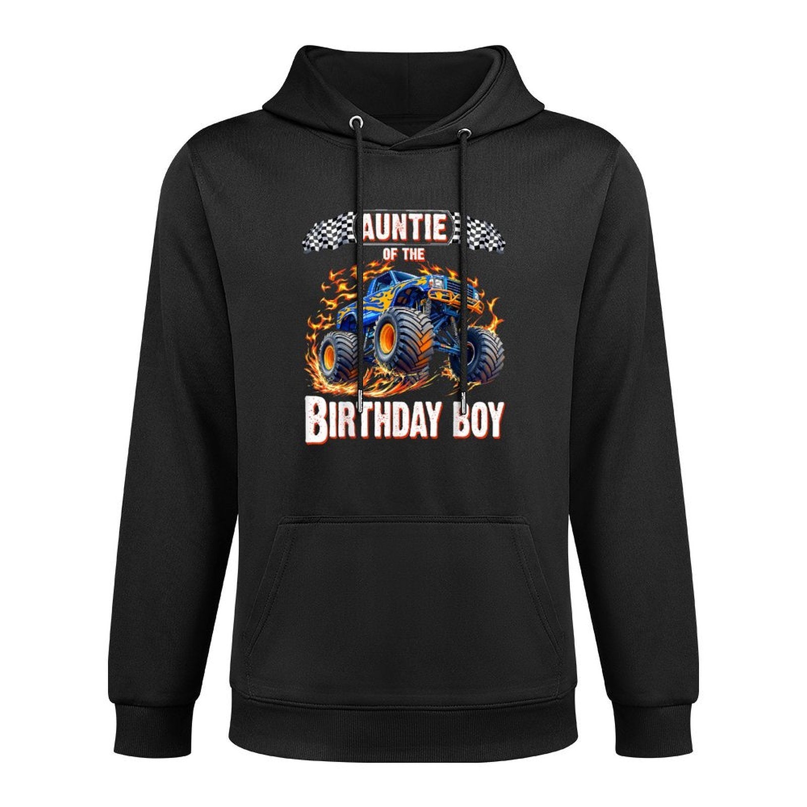 Auntie of The Birthday Boy Monster Truck Birthday Easy Care Hoodie